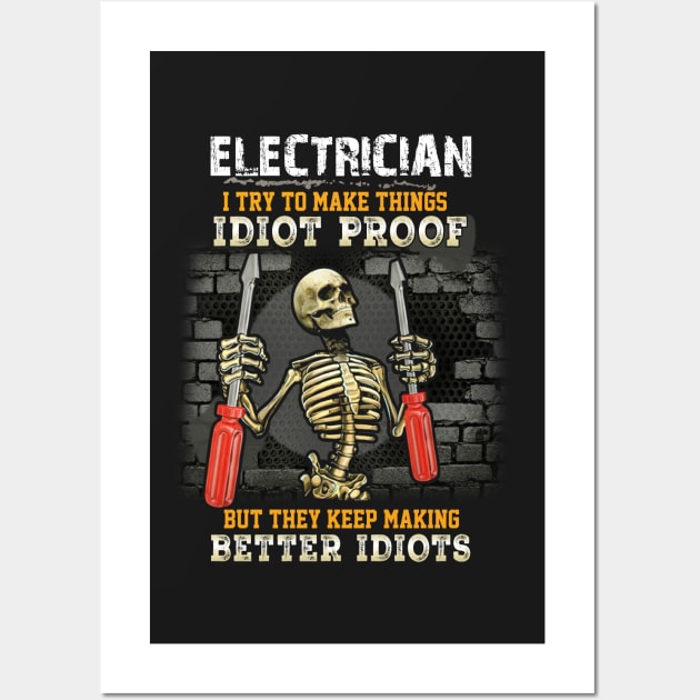 Sarcastic Electrician Wall Art by lamchozui